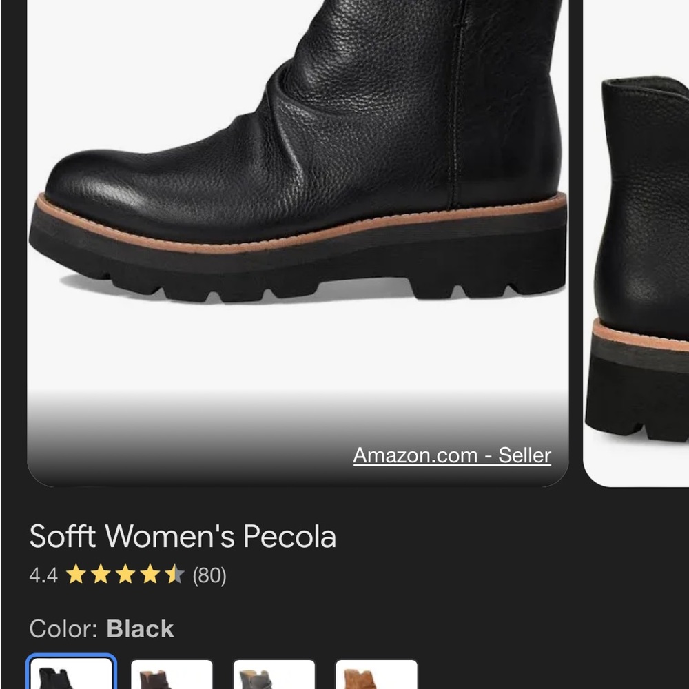 Soft Pecola black boots. Size 6.5. Excellent condition.